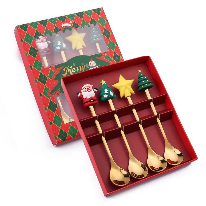 XmasSpoons – Stilig Jule Skje Sett for Festlige Bord Luvikno