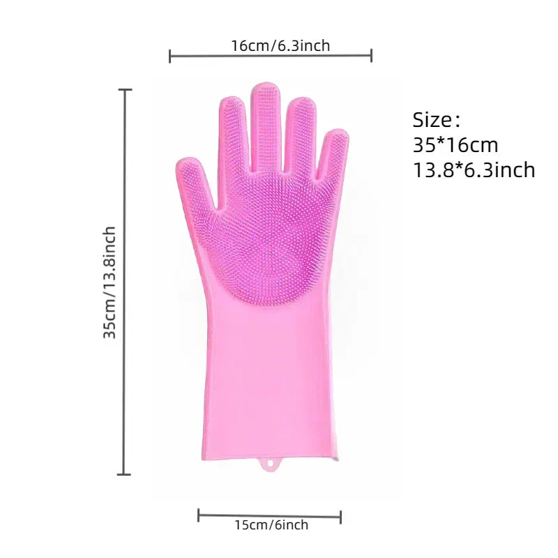 Luvikno | FELISPA SoftTouch Silikon Badehansker for Katter | Myk Pelspleie & Massasje | Sjampo Børste for Kjæledyr | 35×16 cm