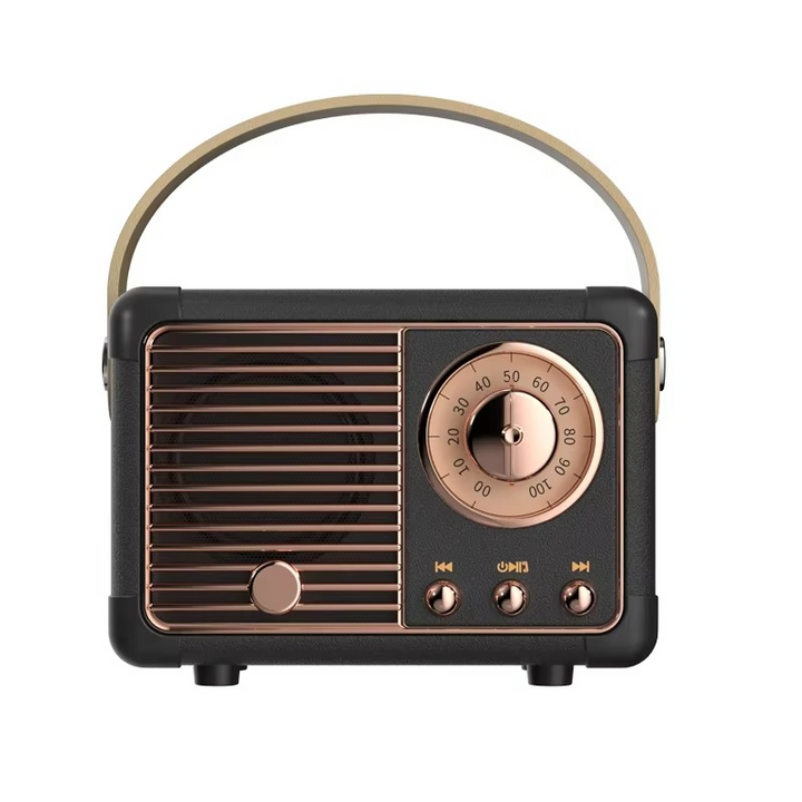 Vintage-style trådløs Bluetooth-høyttaler med subwoofer Luvikno