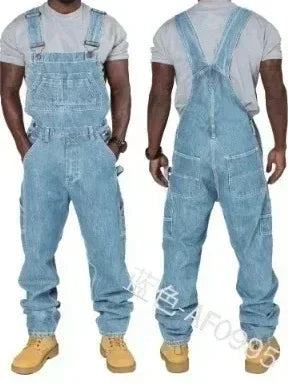Luvik | Denim Overall Suora Lahje Rentoa Työvaatetta
