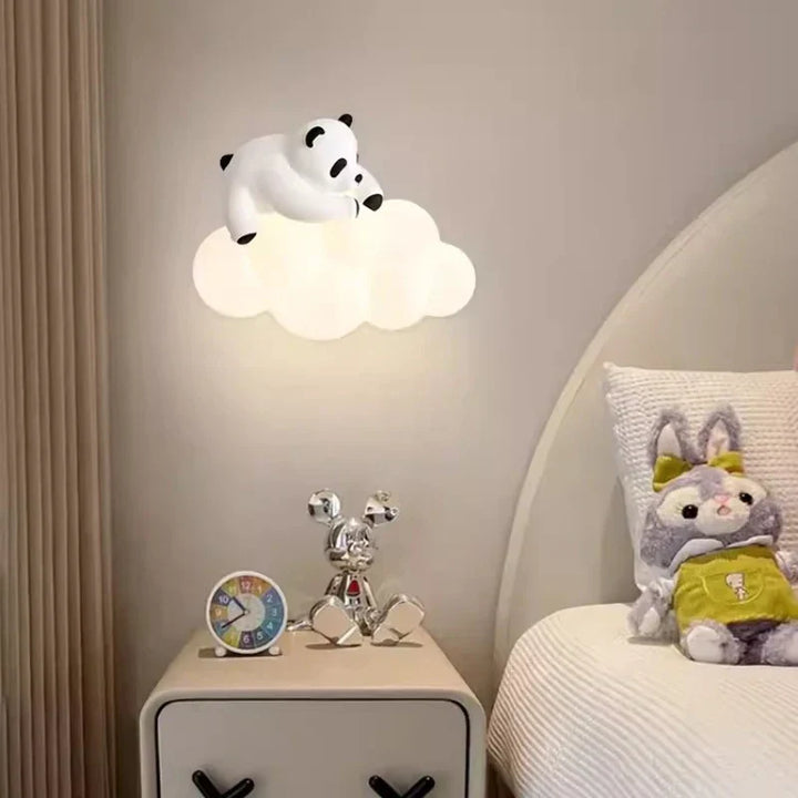PandaGlow Lampe - Søt LED Vegglampe for Barn Luvikno