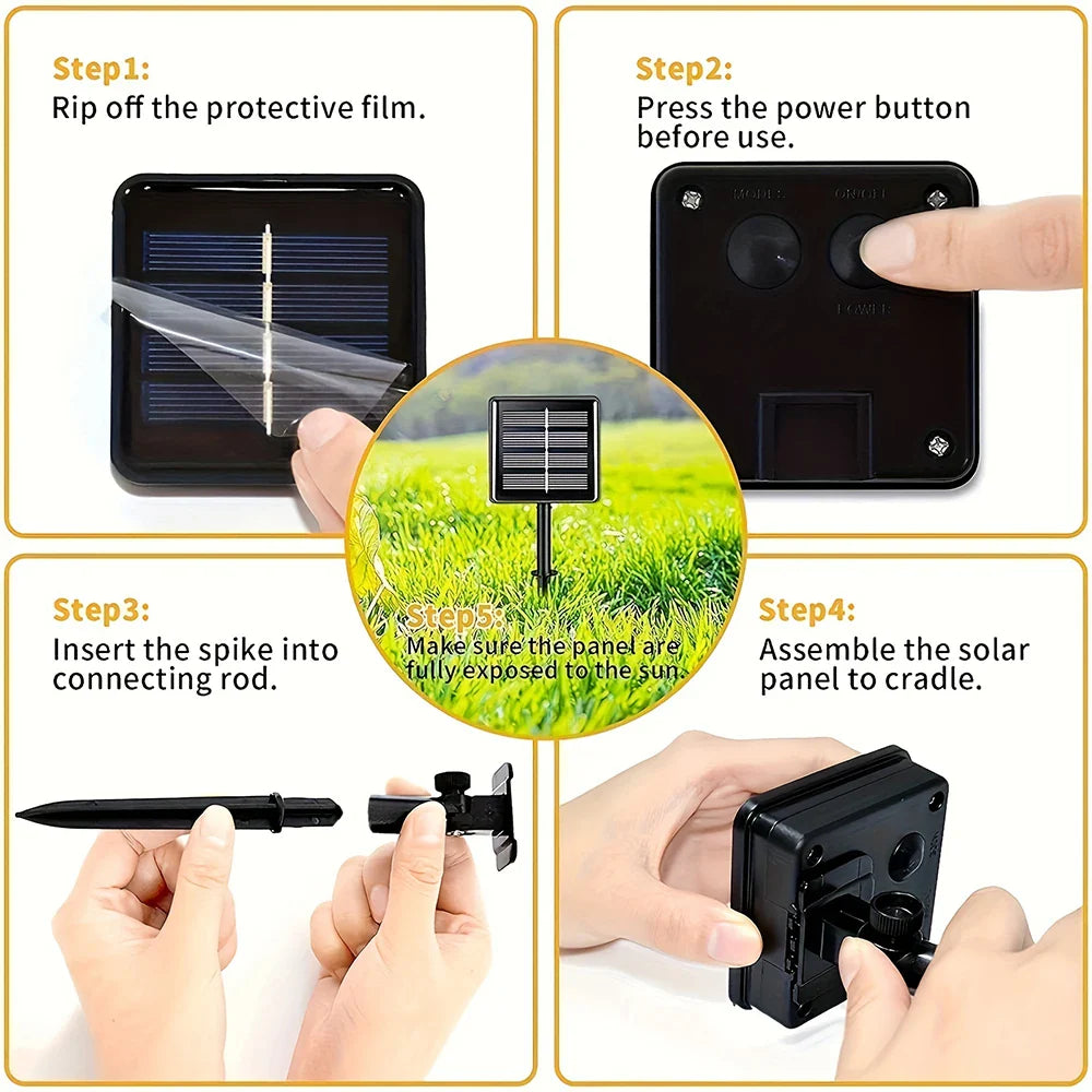 Luvikno | LED Solar String Lights SolaLuma | Vanntett IP44 | For Hage, Terrasse & Camping | Automatisk Belysning