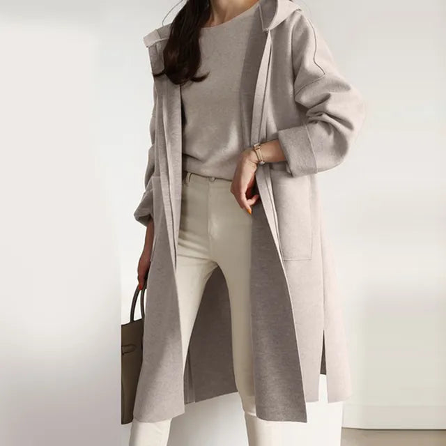 Luvik | elegant taupe jacket with apuze