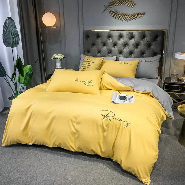 Luvikno | EmbroiLux Sengetøy - Elegant luksus dyne trekk med broderi design