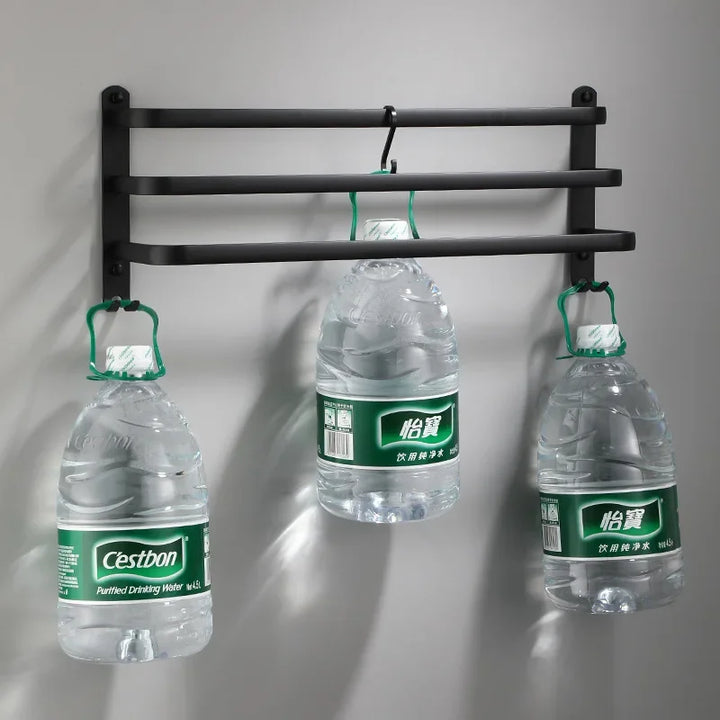 Fester Håndkleholder - Svart Aluminium | Skruefeste Luvikno