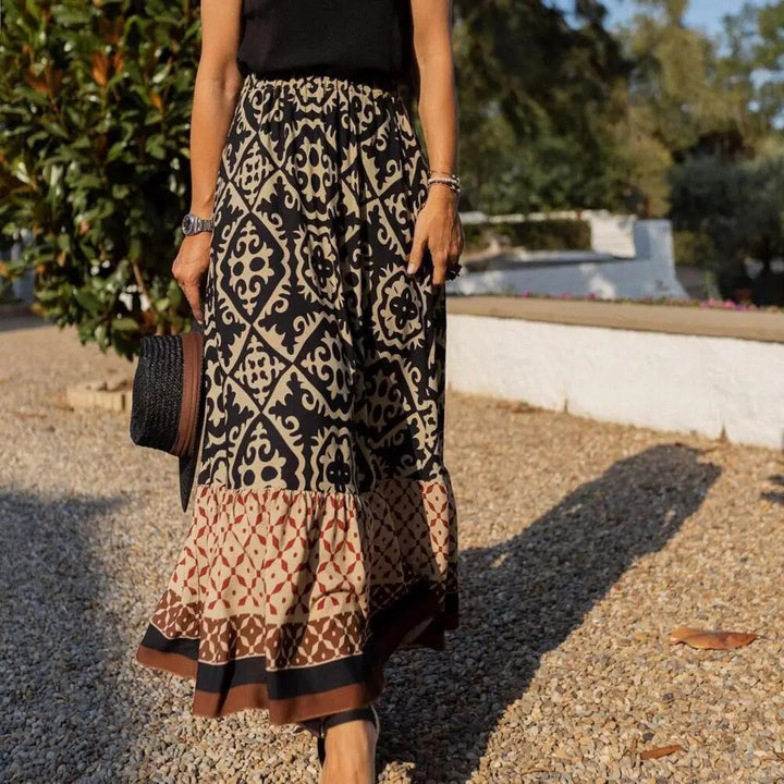 Luvik | Boho Print Maxi Hame naisille