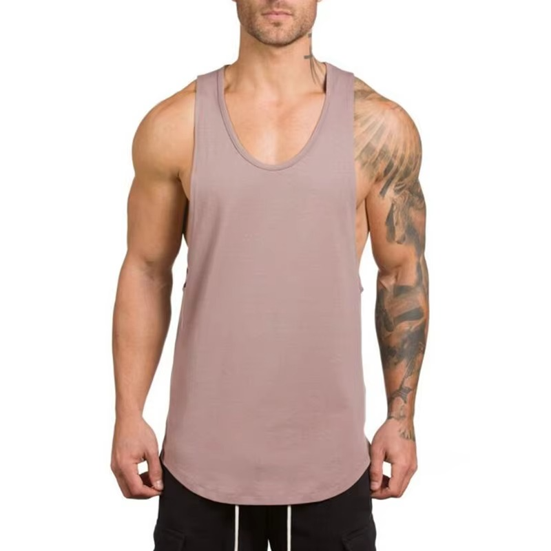 Herres Bomull Pustende Ermeløs Trenings Tank Top Luvikno