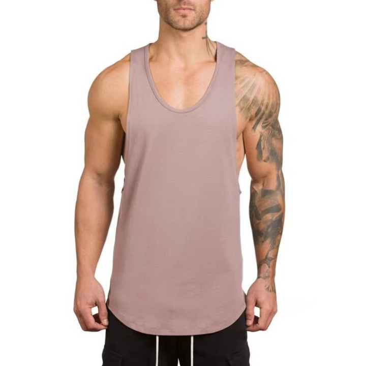 Herres Bomull Pustende Ermeløs Trenings Tank Top Luvikno
