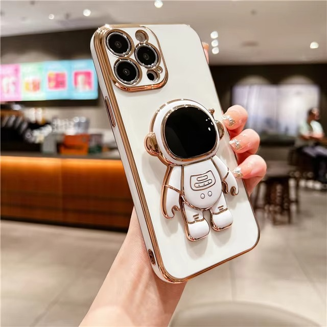 Astronaut Kickstand Myk Etui for Ulike iPhone Modeller Luvikno