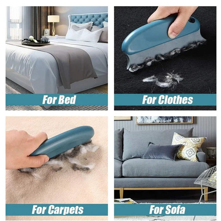 Luvikno | Fluffigob Fuzz & Pet Hair Remover Brush | 2-i-1 Rengjøring med Dobbel Kammstruktur | For Sofa, Klær, Teppe | 15 × 6 × 2 cm
