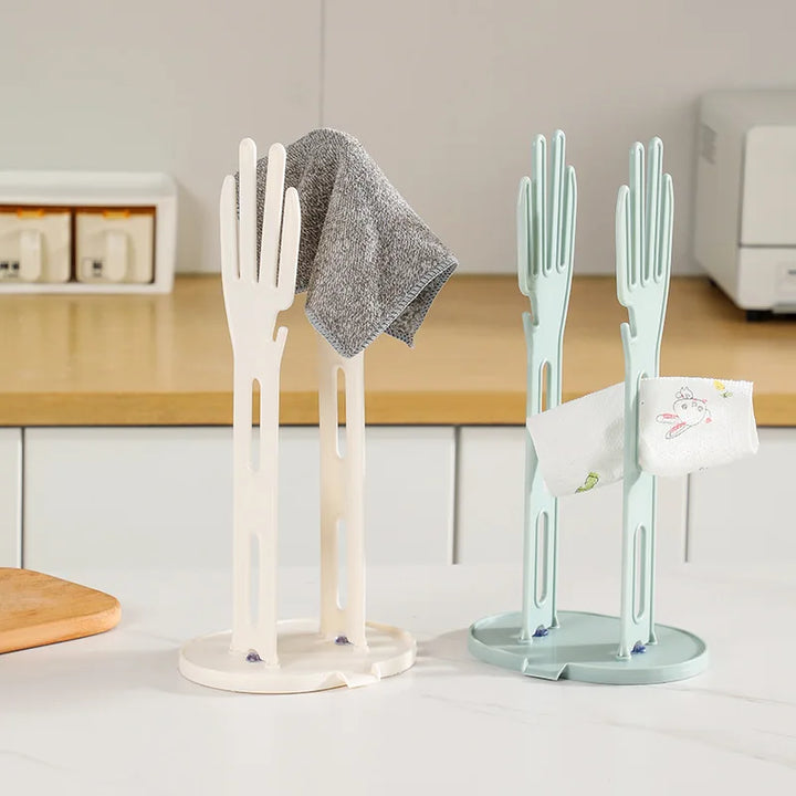 Luvikno | TROCKINO Tørkestativ for kjøkkenhansker | Hanskeholder & tørkestativ | Plassbesparende & hygienisk | 34×16×13 cm