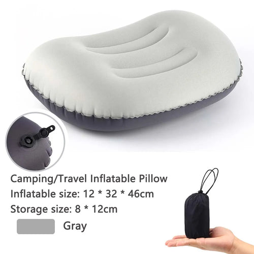 Luvikno | AirNest Oppblåsbar Utendørspute | Komprimerbar & Sammenleggbar | Nakke Støtte for Camping, Fotturer & Reise
