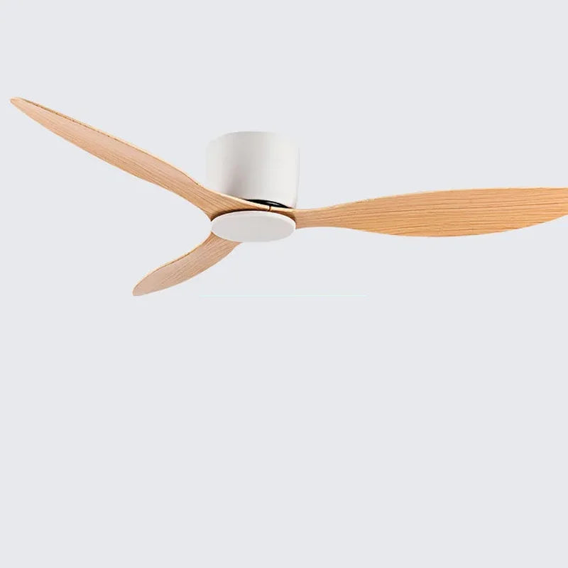 42-52 Tommers Takvifter med DC Motor — Fjernkontroll Lave Gulvkjøling Vifter, Ingen Lys, Hvit Tre & Svart Alternativer | Luvikno