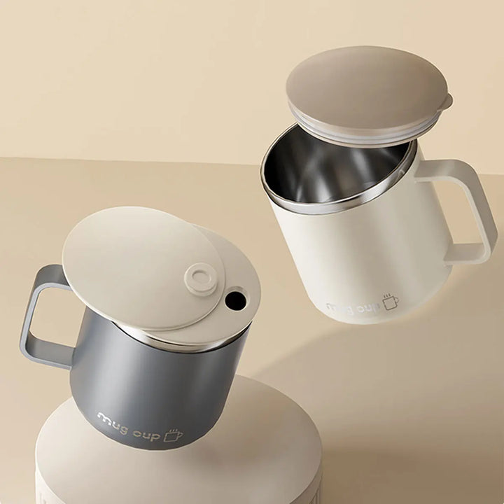 Isolert rustfritt stål kaffekopp med lokk | Luvikno