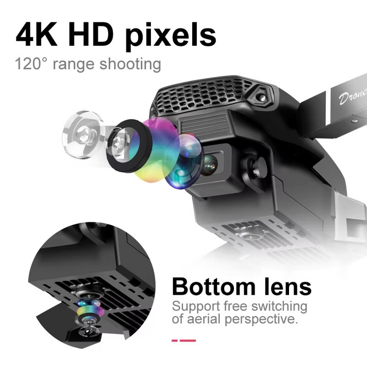 Avansert optisk flyt 4K dual-kamera drone for luftfotografi Luvikno