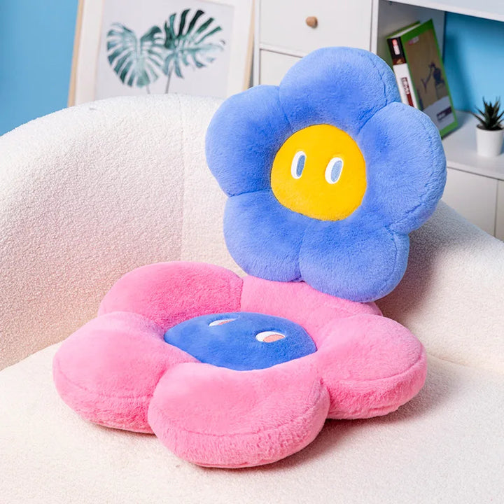 Fluffy Flower Cushion with Eyes | Luvikno