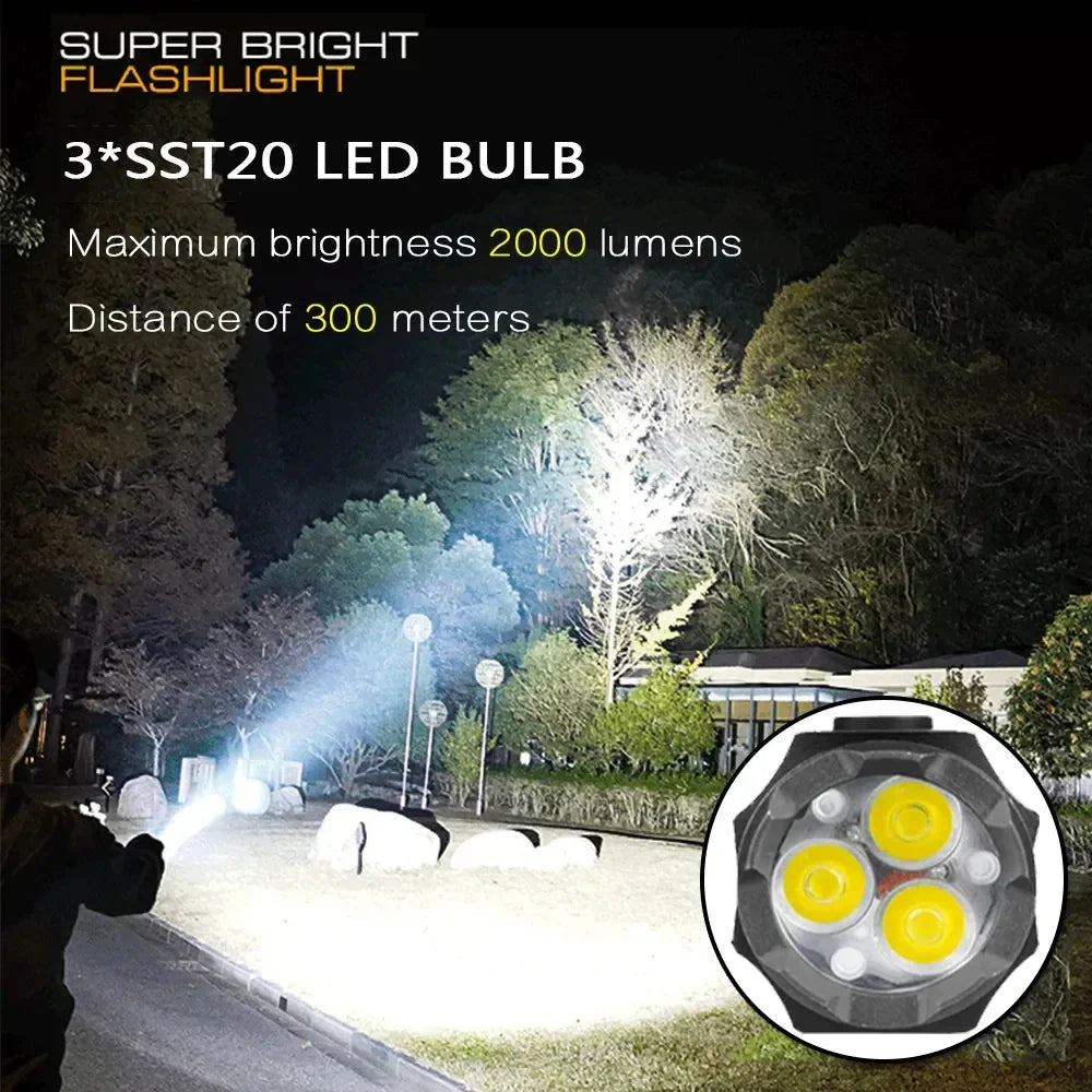 Mini Powerful Beam Utendørs EDC Lommelykt | Luvikno