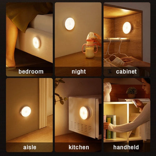 Sticky LED Bevegelsessensor Mini Nattlampe | Luvikno