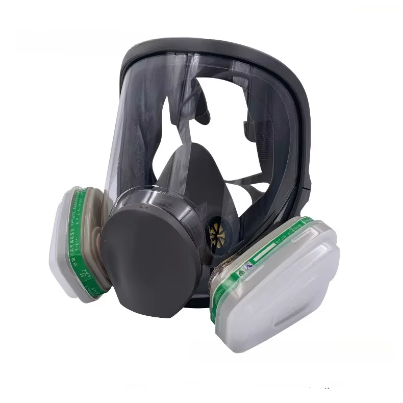 Omfattende helansikts respirator sikkerhetsgassmaske med anti-dugg beskyttelse Luvikno