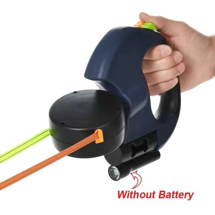 Dual Dog Retractable Leash med innebygd lommelykt og pose dispenser Luvikno