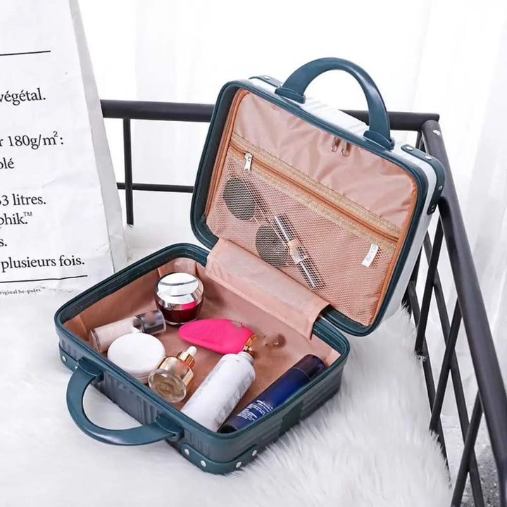Luvikno | Travellia Mini Kosmetikkveske | Kompakt og Stilig | Hardt Skall laget av ABS+PC | Ideell for Reisen og Sminke