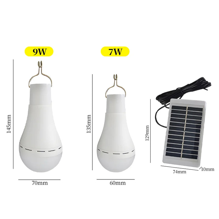 Luvikno | SolaGlow LED Solenergi Campinglys | Vanntett & Oppladbar | Med USB & Solenergi | For Telt, Hage & Nødssituasjoner