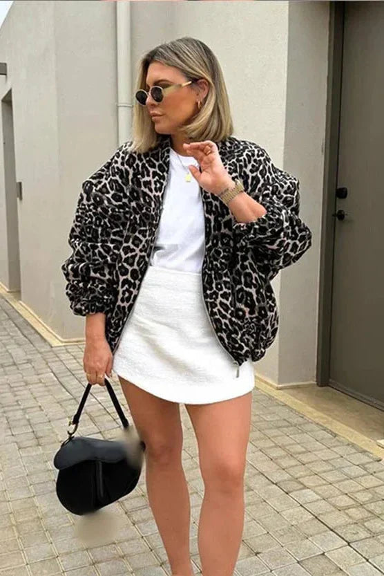 Luvik | Leopardmønster Jakke