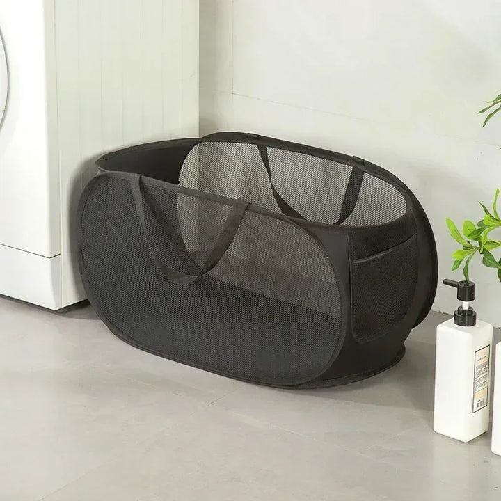 Luvikno | Vaskekurv Faltix | Pop-Up Design | Med Lommepose & Forsterket Ramme | Enkel eller med Dobbel Separasjon