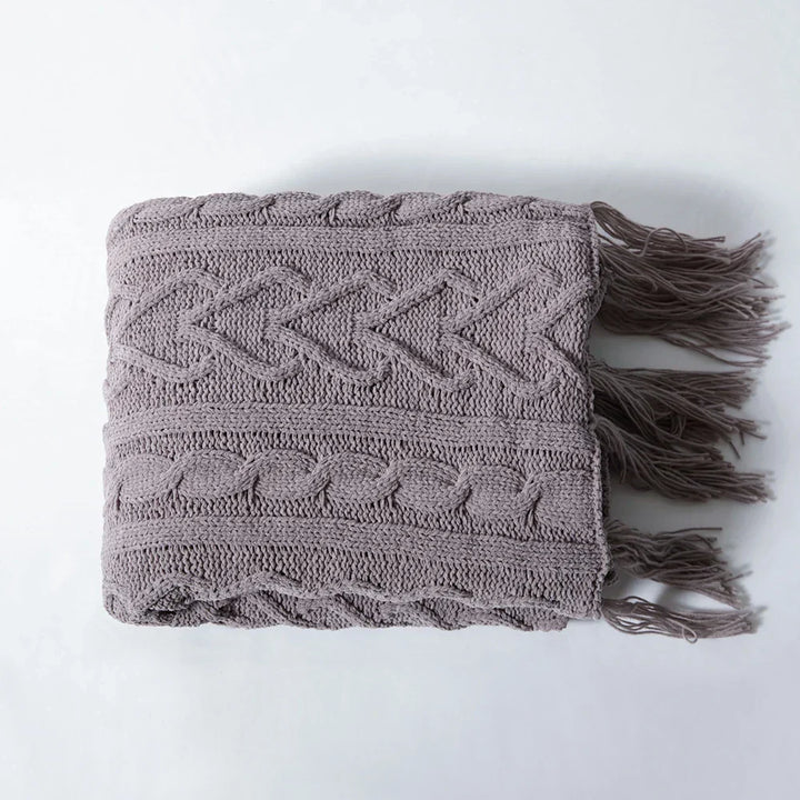 HeartCozy Blanket – Luxe Chenille Blanket with Heart Fringes Luvikno
