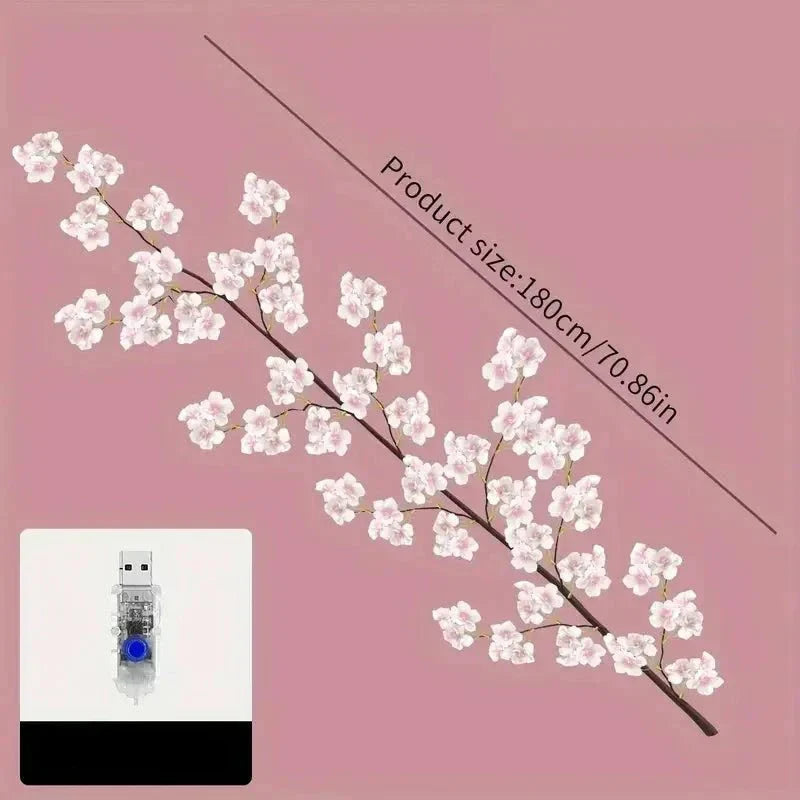 PetalGlow - Fortryllende Sakura LED Lys Garland Luvikno