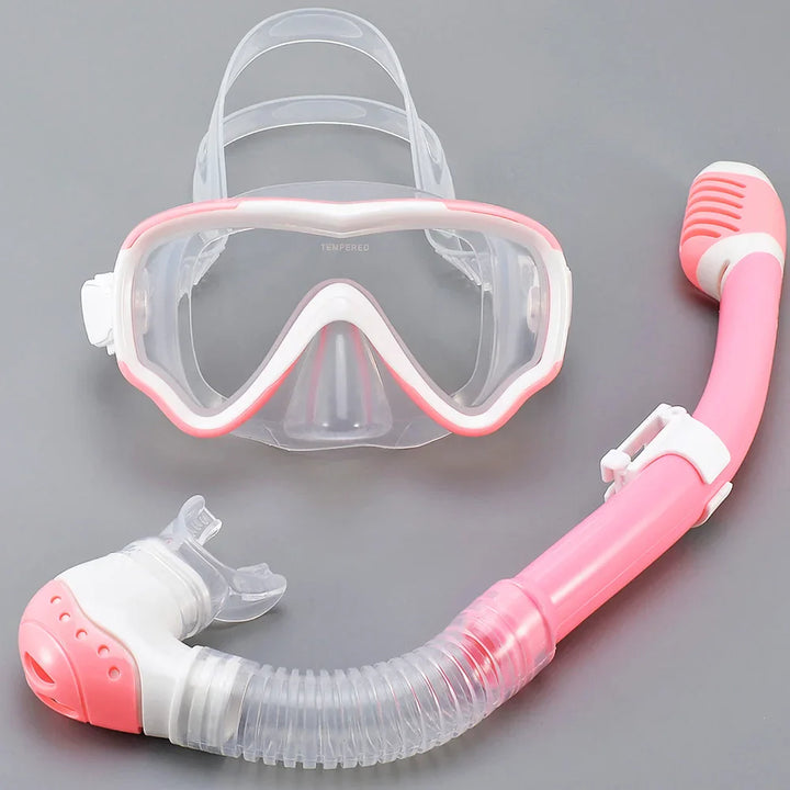 Luvikno | AquaJuni Barn Dykkermaske med Snorkel | Anti-Dug & Lekkasjesikker | Herdet Glass & Silikon | For Gutter & Jenter 7–15 År