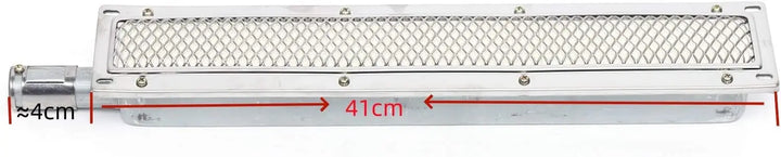 Luvikno | ThermaGrill Gassgrill med Infrarød Keramisk Brenner | Rustfritt Stål | Rektangulær 41 × 8 × 5.8 cm | Røykfri & Energieffektiv | For Gastronomi & Utendørs