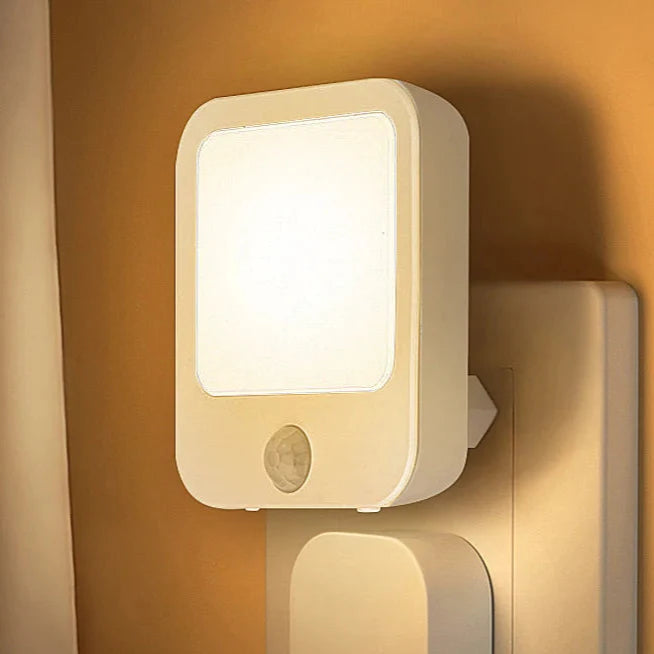 Luvikno | Sensilux Mini LED Nattlys | Med Bevegelsessensor | Varm og Kald Hvit | For Gang, Soverom og Bad