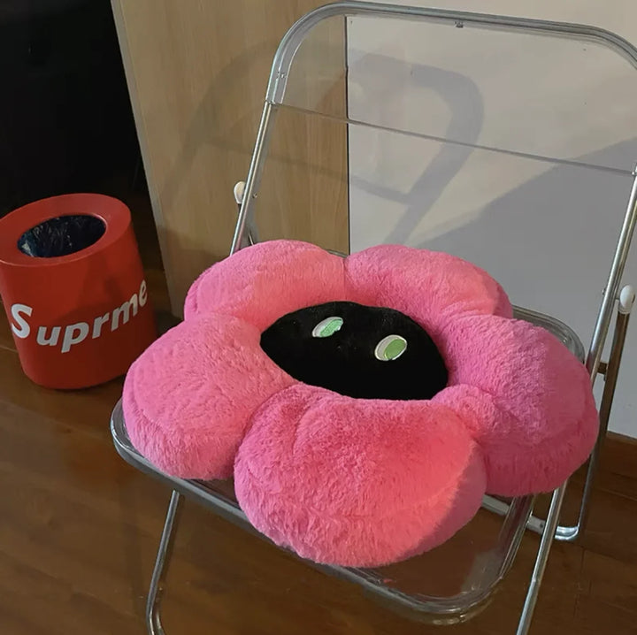 Fluffy Flower Cushion with Eyes | Luvikno