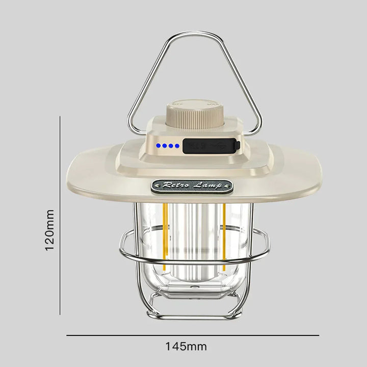 Retro oppladbar LED-lanterne for eventyr Luvikno