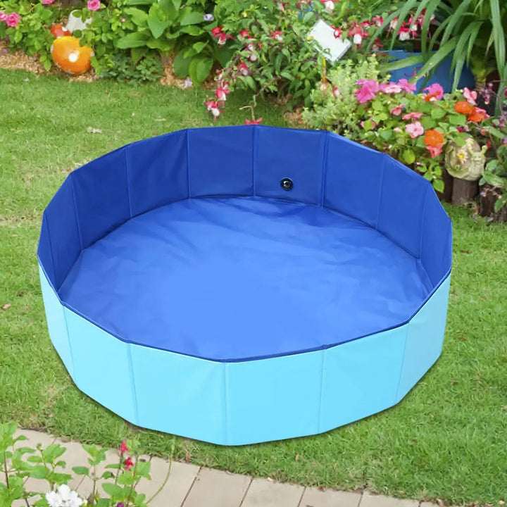 Sammenleggbar PVC hundepool med dreneringsventil Luvikno