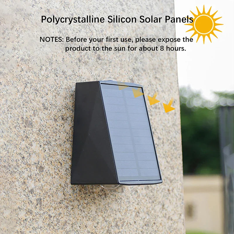 Solar LED Vegglys Luvikno