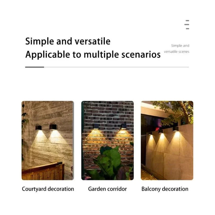 Solar LED Utendørs Vegglampe | Luvikno