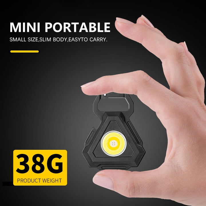 Mini LED Lommelykt USB Flaskekork Nøkkelring | Luvikno