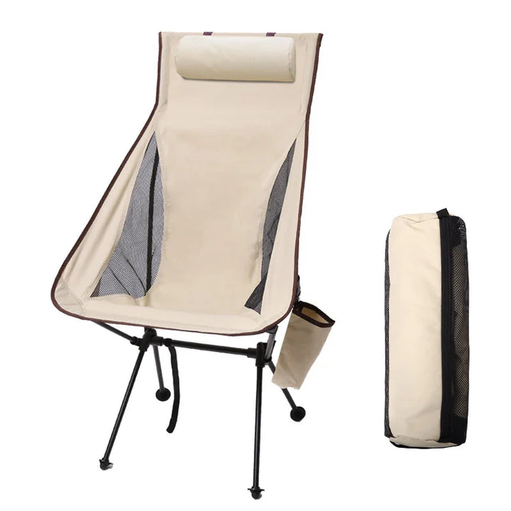 Luvikno | CAMPEROX Sammenleggbar Stol Utendørs | Belastbar opptil 150 kg | Aluminiumsramme & rivesterk stoff | For camping, strand & hage