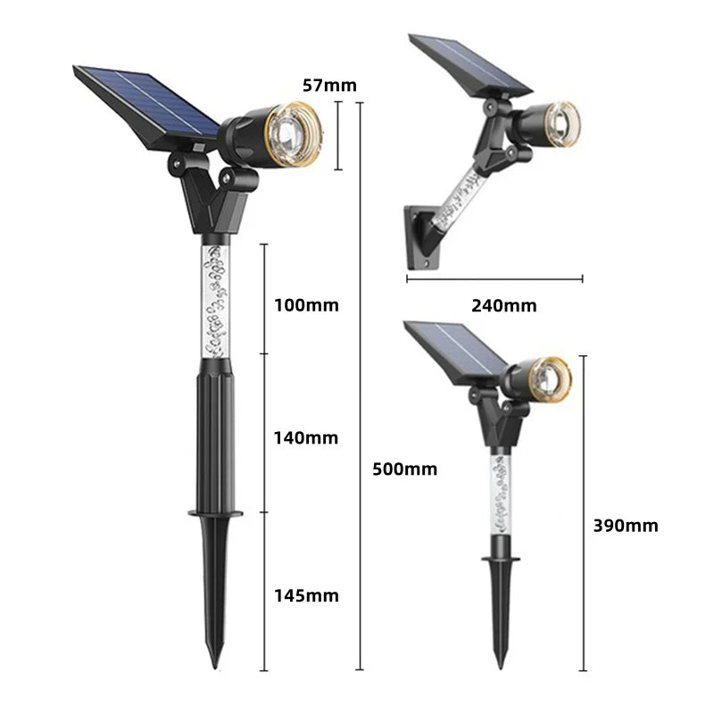 Solar LED Hage Hjem Utendørs Sti Spotlights | Luvikno