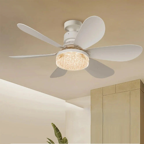 Elegant Flower Energy Saving RC Ceiling Fan Lamp | Luvikno