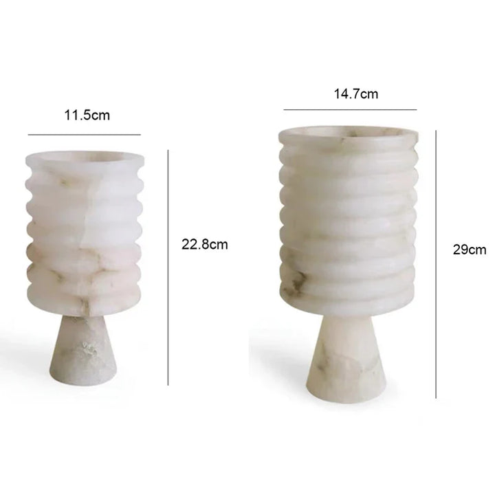 Hvit Onyx Blomster Vase Luvikno