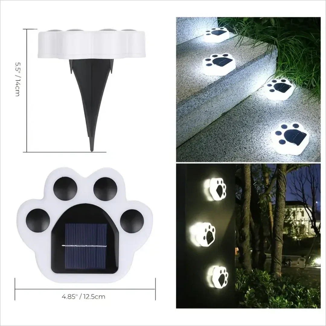 Glødende Paw LED Solbane Utendørs Lys | Luvikno