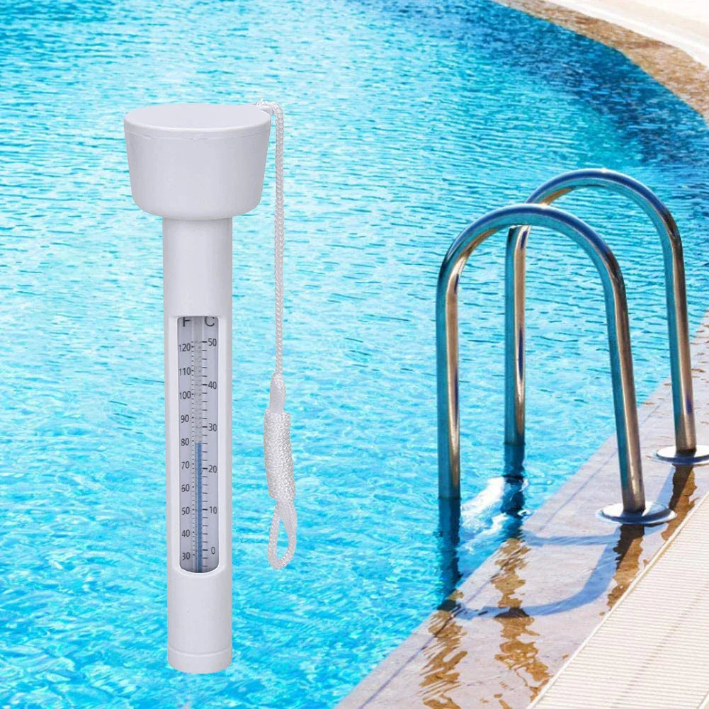 Luvikno | THERMAVIA Bassengtermometer | Flytende vanntemperaturmåler 0–50 °C | For basseng, boblebad, spa & termalbad | Vanntett & lett å lese