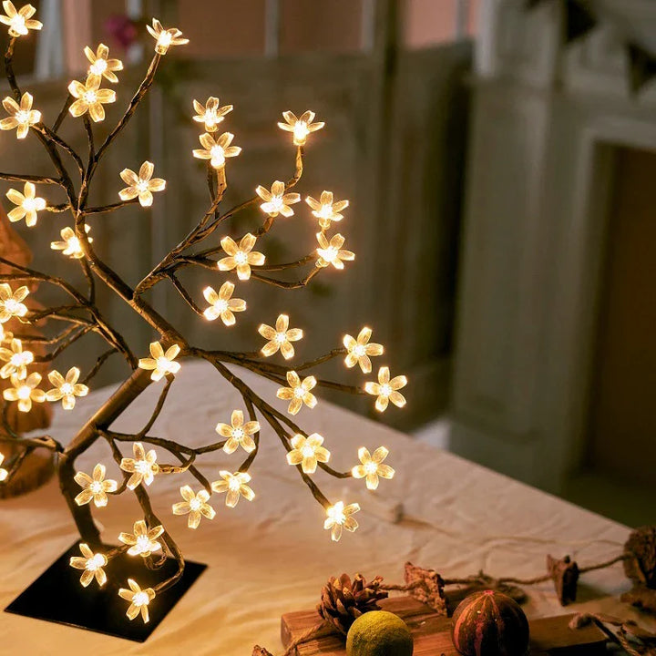LED Blossom Tree Lampe – Kirsebærblomst Design for Stue og Soverom Dekorasjon | Luvikno