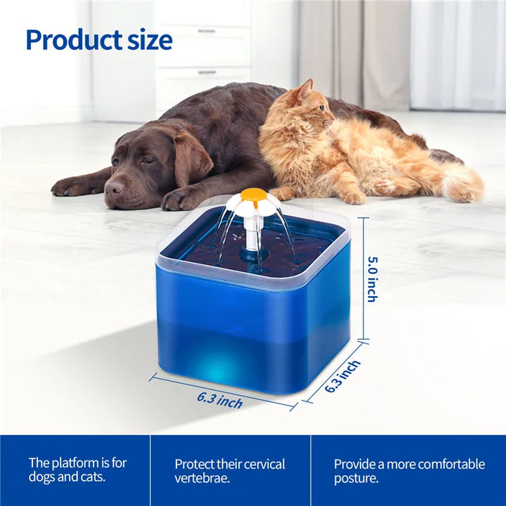 Luvikno | AquaMiau Cat Drinking Fountain 2L | 4-folds Filter System | LED & App Control | Ultra Silent