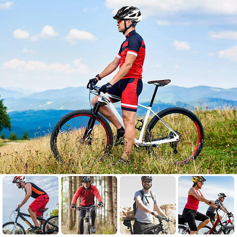 Luvikno | Ekstra myk gel sykkelsete – Komfortabel sykkelsete med hul design for MTB og landeveissykling, sklisikker overflate og forbedret luftstrøm