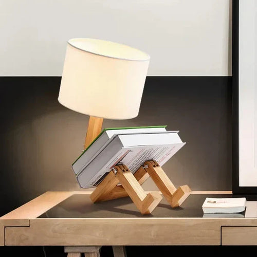 Trelampe med bokholder - RutanFlex | Luvikno
