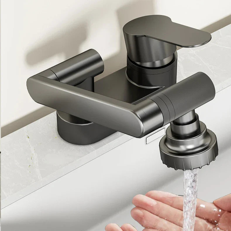 Aqua Twist Duo-Flex Servantbatteri – 360° svingende to-hulls blandebatteri for varmt og kaldt vann Luvikno